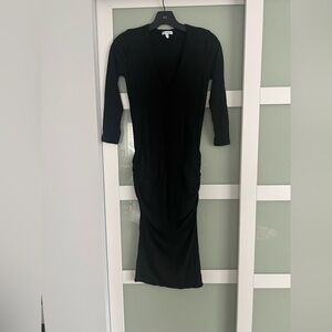 James Perse black midi dress size 1